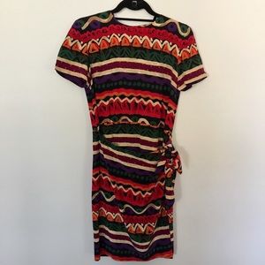 100% Silk Maggy London Silk Wrap Dress